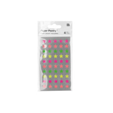 Rico Design Motivsticker Sterne S 4 Blätter, Neon