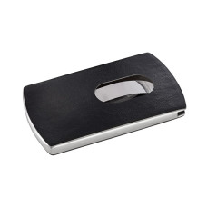 Sigel Visitenkartenetui  6 x 10.1 x 1.3 cm, Schwarz/Silber