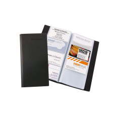 Sigel Visitenkartenbuch 12.2 x 24.8 x 1.2 cm, Schwarz