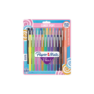Paper Mate Fineliner Flair Medium Candy Pop 0.7 mm, 24 Stück