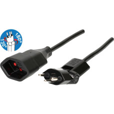 Max Hauri Verlängerungskabel 1 m T13 - T12 Clip-Clap, Schwarz