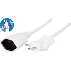 Max Hauri Verlängerungskabel 10 m T13 - T12 Clip-Clap, Weiss