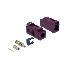 Delock Antennenadapter FAKRA D, zum Crimpen FAKRA D - FAKRA D Delock Antennenadapter FAKRA D, zum Crimpen FAKRA D - FAKRA D