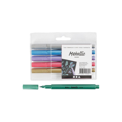 Creativ Company Fasermaler Metallic 6 Stück