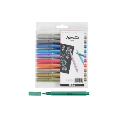 Creativ Company Fasermaler Metallic 12 Stück