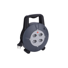 Schönenberger Kabelbox 10 m, 4x T13 Steckdose grau / schwarz