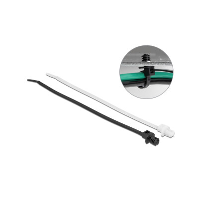 Delock Kabelbinder mit Lamellenfuss Mehrfarbig 200 mm x 4.8 mm