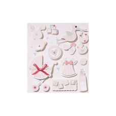 HobbyFun 3D-Sticker Babygirl 1 Blatt