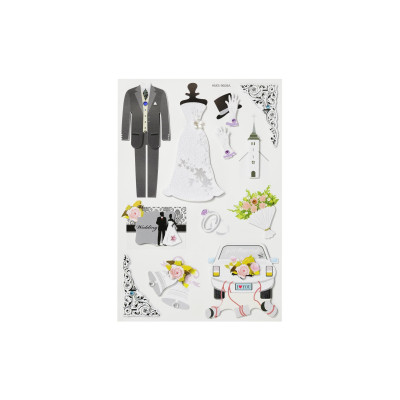 HobbyFun Motivsticker Hochzeit 1 Blatt