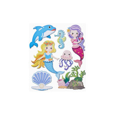HobbyFun 3D-Sticker Meerjungfrau 1 Blatt