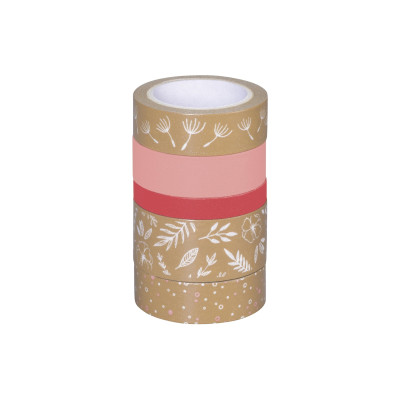 Heyda Washi Tape Natur Blätter Rosa