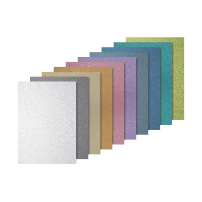 Heyda Glitzerkarton Light 10 Blatt à 200g/m², A4