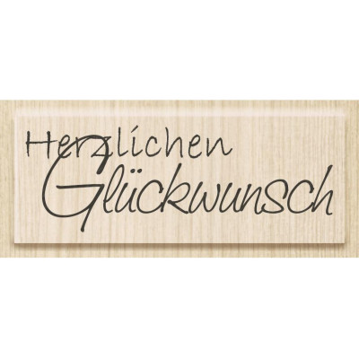 Heyda Motivstempel Glückwunsch Hellbraun