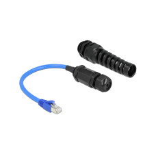 Delock Patchkabel RJ45 zu RJ45 Cat 6, S/FTP, 0.25 m, Blau; Schwarz Delock Patchkabel RJ45 zu RJ45 Cat 6, S/FTP, 0.25 m, Blau; Schwarz