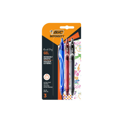 BIC Gelschreiber Gel-ocity Quick Dry Set von 3 Stück