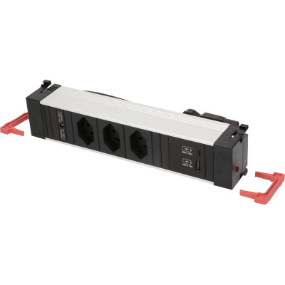 Bachmann Einbausteckerleiste POWER FRAME 3x T13, 1x USB A/C