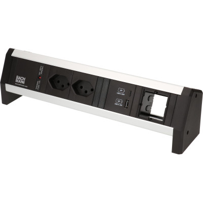 Bachmann Tischsteckdosenleiste DESK 1, 2x T13, 1x USB A/C, 1x Custom Bachmann Tischsteckdosenleiste DESK 1, 2x T13, 1x USB A/C, 1x Custom