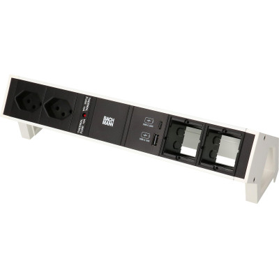 Bachmann Tischsteckdosenleiste DESK 2, 2x T13, 1x USB A/C, 2x Custom