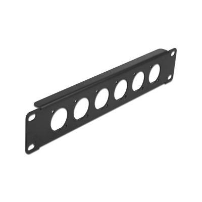 Delock Verteilerplatte 10 D-Typ, Leer Patchpanel, 6 Port