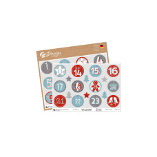 Avery Zweckform Motivsticker Zahlen 1-24 A5 2 Stück Mehrfarbig