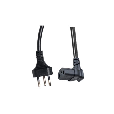 Diggelmann Netzkabel 2 m C13 - T12, gewinkelt nach oben