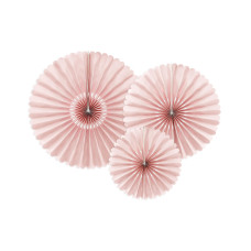 Partydeco Rosetten Pastell 3 Stück, Rosa Partydeco Rosetten Pastell 3 Stück, Rosa