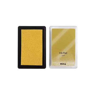 Creativ Company Stempelkissen Ink Pad, 9 x 6 x 2 cm Gold