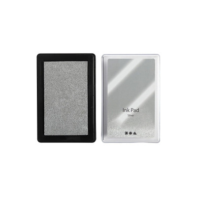 Creativ Company Stempelkissen Ink Pad, 9 x 6 x 2 cm Silber