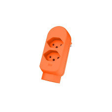 Max Hauri Mehrfachstecker maxADAPT BS 2 + 1 x T13, Fl-Orange Max Hauri Mehrfachstecker maxADAPT BS 2 + 1 x T13, Fl-Orange