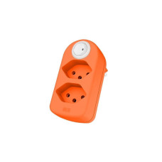 Max Hauri Mehrfachstecker maxAdapt BS, 2 x T13, Schalter, Fl-Orange Max Hauri Mehrfachstecker maxAdapt BS, 2 x T13, Schalter, Fl-Orange