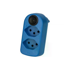 Max Hauri Mehrfachstecker maxAdapt BS, 2 x T13, mit Schalter, Blau Max Hauri Mehrfachstecker maxAdapt BS, 2 x T13, mit Schalter, Blau