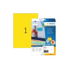 HERMA Universal-Etiketten A4 Ablösbar 210 x 297 mm Gelb, 20 Blatt HERMA Universal-Etiketten A4 Ablösbar 210 x 297 mm Gelb, 20 Blatt
