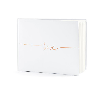 Partydeco Gästebuch Love 24 x 18.5 cm, 22 Seiten, Rosegold; Weiss Partydeco Gästebuch Love 24 x 18.5 cm, 22 Seiten, Rosegold; Weiss