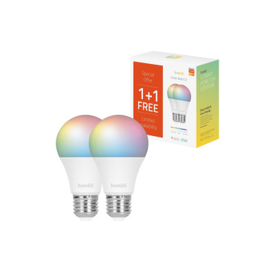 hombli Leuchtmittel Smart Bulb, E27, 9W, RGB + CCT, 1+1 Pack hombli Leuchtmittel Smart Bulb, E27, 9W, RGB + CCT, 1+1 Pack