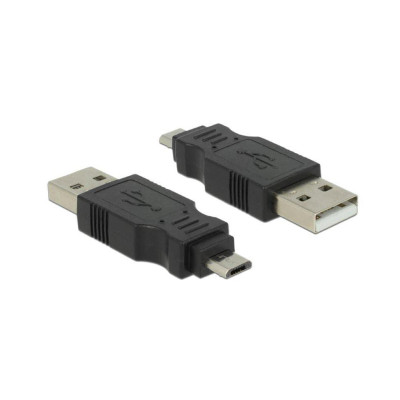 Delock USB 2.0 Adapter USB-A Stecker - USB-MicroB Stecker