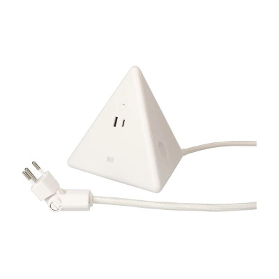 Max Hauri Steckdosenleiste Pyramide, Weiss 2x T13, USB A+C 18W