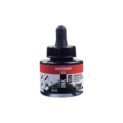 Amsterdam Acryltinte 30 ml, Schwarz