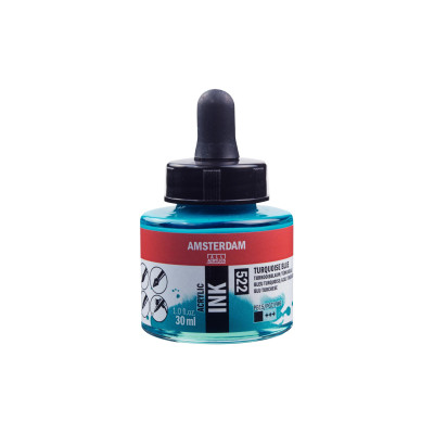 Amsterdam Acryltinte 30 ml, Blau/Türkis