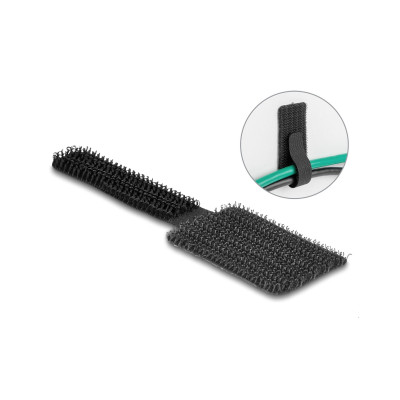 Delock Klettkabelbinder selbstklebend Schwarz 90 mm x 24 mm Delock Klettkabelbinder selbstklebend Schwarz 90 mm x 24 mm