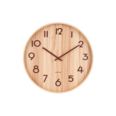 KARLSSON Wanduhr Pure Ø 40 cm, Hellbraun KARLSSON Wanduhr Pure Ø 40 cm, Hellbraun