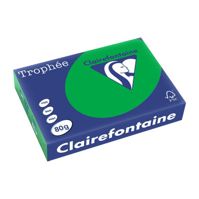 Fischer Papier Kopierpapier Trophée A4, 80 g/m², Smaragdgrün, 500 Blatt Fischer Papier Kopierpapier Trophée A4, 80 g/m², Smaragdgrün, 500 Blatt