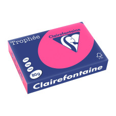 Fischer Papier Kopierpapier Trophée A4, 80 g/m², Neonrosa, 500 Blatt