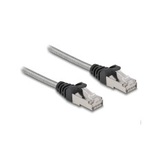 Delock Patchkabel Cat 6A, U/FTP, 1 m, Silber