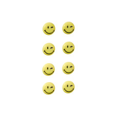 Franken Haftmagnet Happy Ø 20 mm, 8 Stück, Gelb