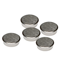 Franken Haftmagnet Chrom Ø 25 mm, 2 Stück, Silber