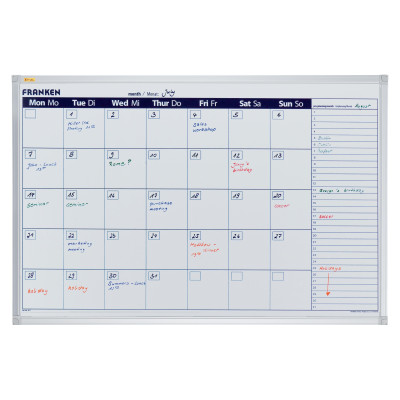 Franken Kalender Monatskalender X-tra!Line 60 cm x 90 cm, Weiss
