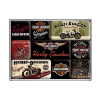 Nostalgic Art Magnet-Set Harley Davidson 1 Stück, Mehrfarbig