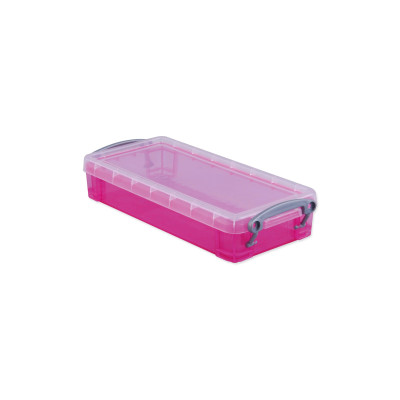 Really Useful Box Aufbewahrungsbox 0.55 Liter, Pink/Transparent