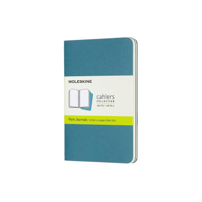 Moleskine Notizbuch Classic 9 x 14 cm, Blau, Blanko, 3 Stück