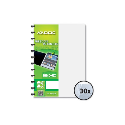 Adoc Sichtbuch Bind-Ex A4, 30 Taschen, Tranpsarent